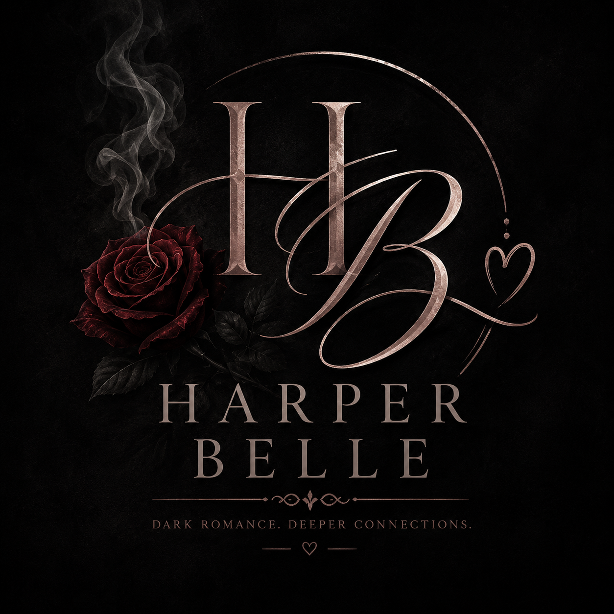 Harper Belle HB rose and smoke monogram
