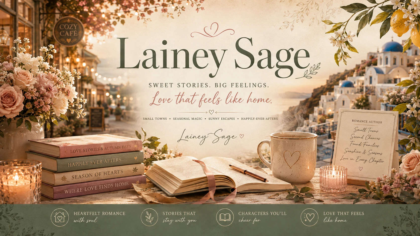 Lainey Sage cozy romance story world.